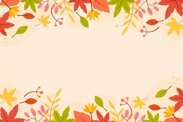 Vector a wallpaper with autumn leaves and a place for your text