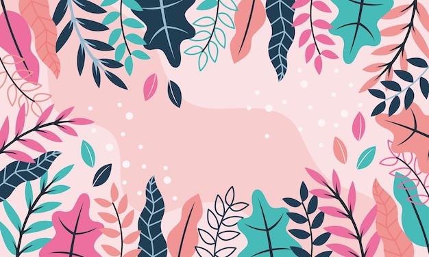 a wallpaper with a bear and leaves