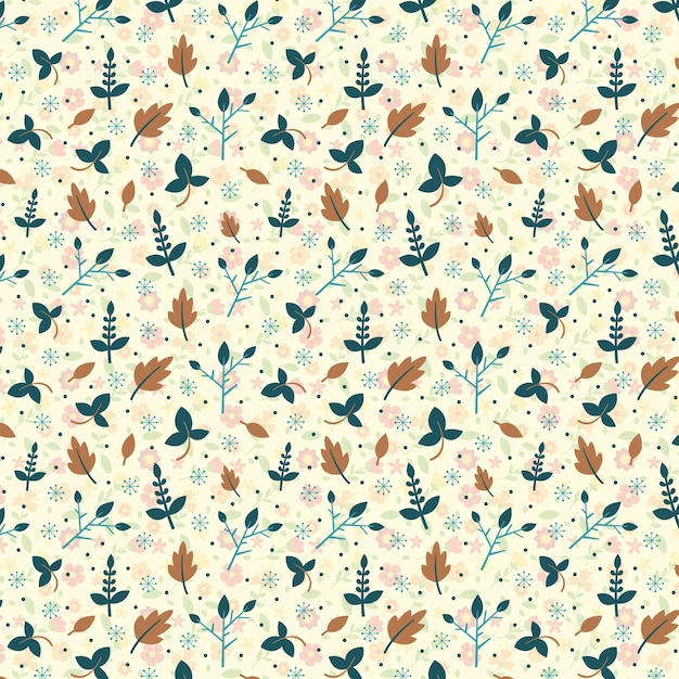 a wallpaper with flowers and leaves