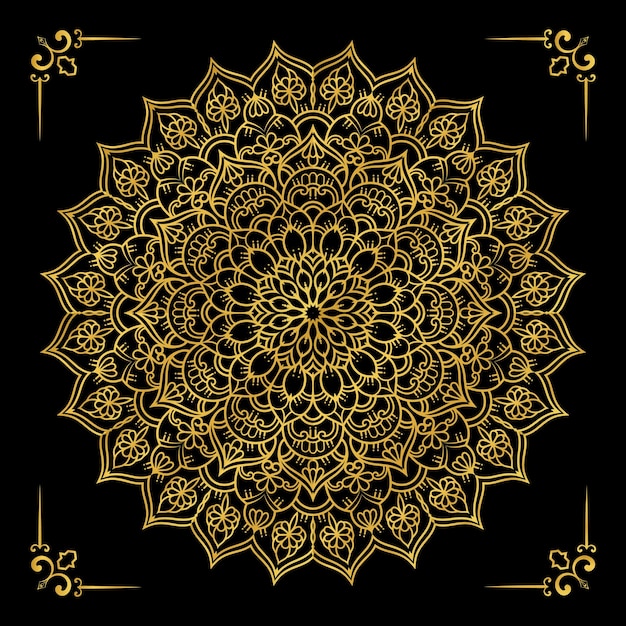 Vector wallpaper with a luxury mandala theme