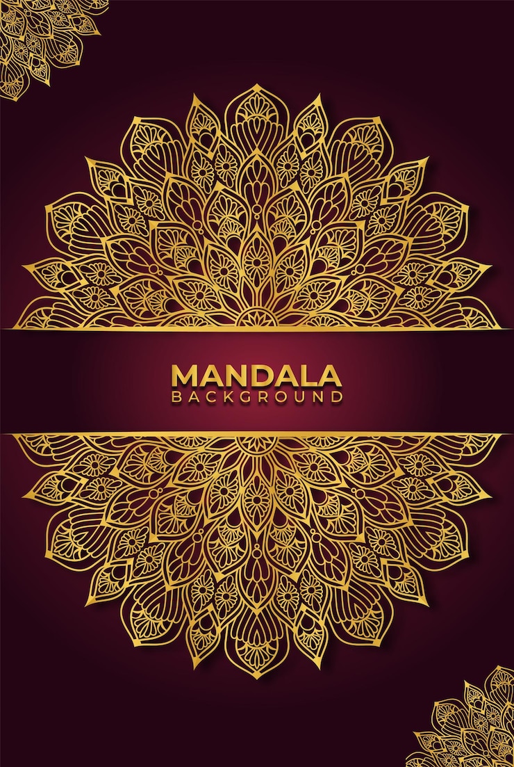 Vector wallpaper with luxury mandala theme