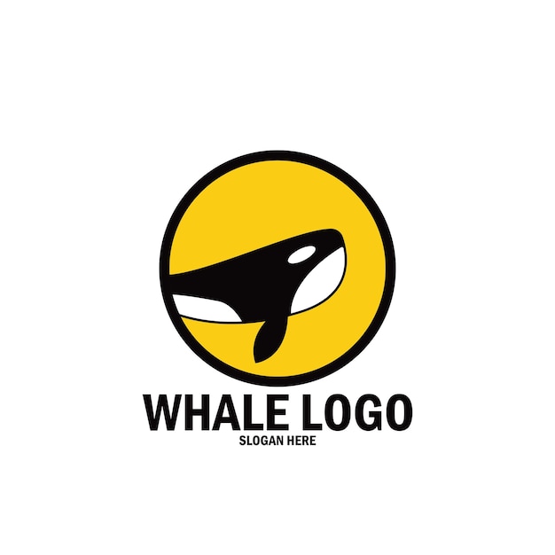 Walvis eenvoudig logo pictogram vector illustratie sjabloonontwerp