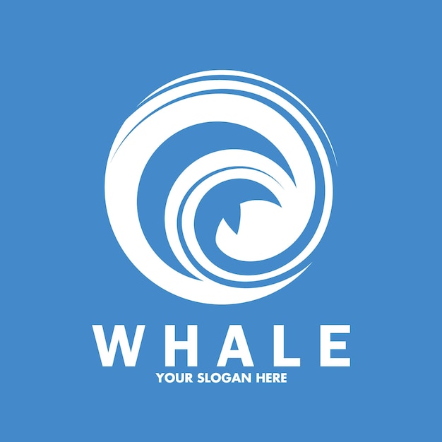 Walvis eenvoudig logo pictogram vector illustratie sjabloonontwerp