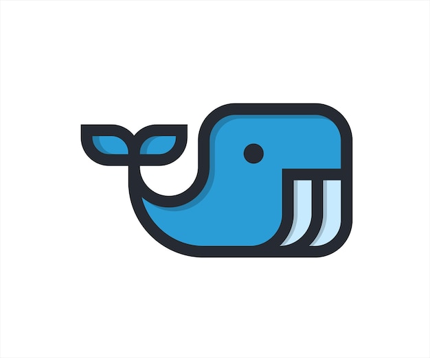 walvis logo ontwerp vectorillustratie