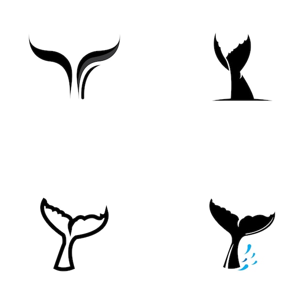 Walvisstaart pictogram vectorillustratie