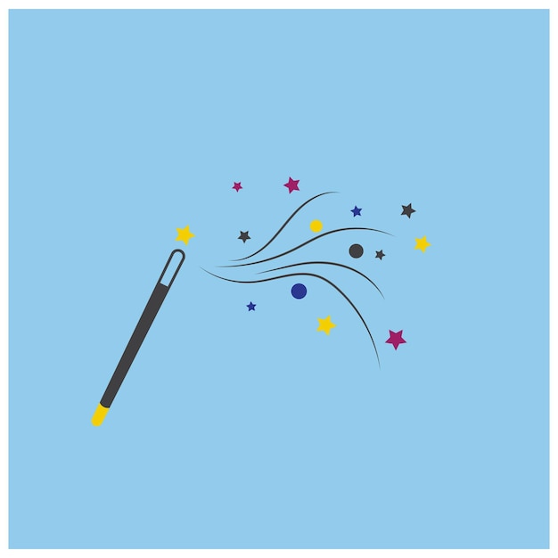 Wand Magic stick icon vector symbol template