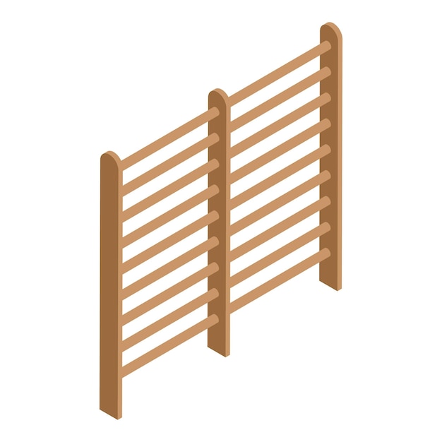 Wandbalken pictogram Isometrisch van wandbalken vector pictogram voor webdesign geïsoleerd op een witte achtergrond