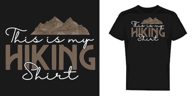 Wandelen outdoor avontuur typografie t shirt design vector