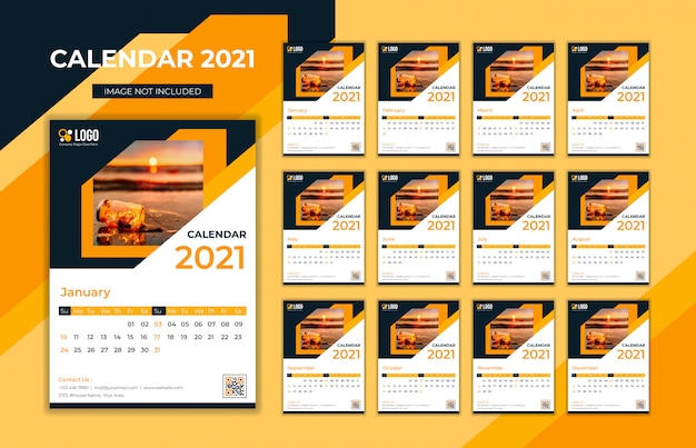 Vector wandkalender 2021