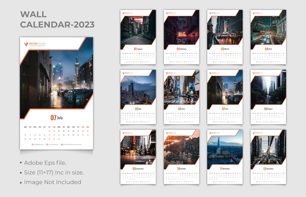 Wandkalender 2023 Enkele pagina