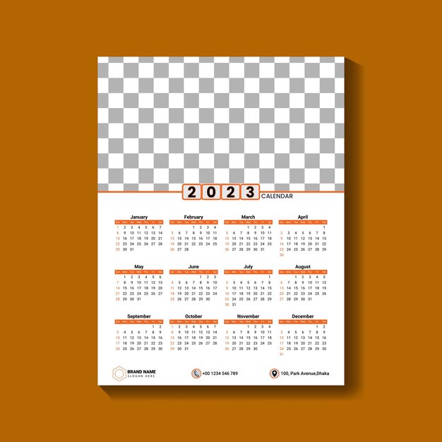 Wandkalender 2023 gelukkig nieuwjaar