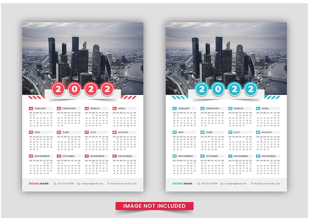 Wandkalender 2023 sjabloonontwerp