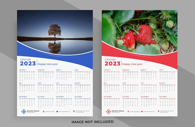 Wandkalender ontwerp 2023