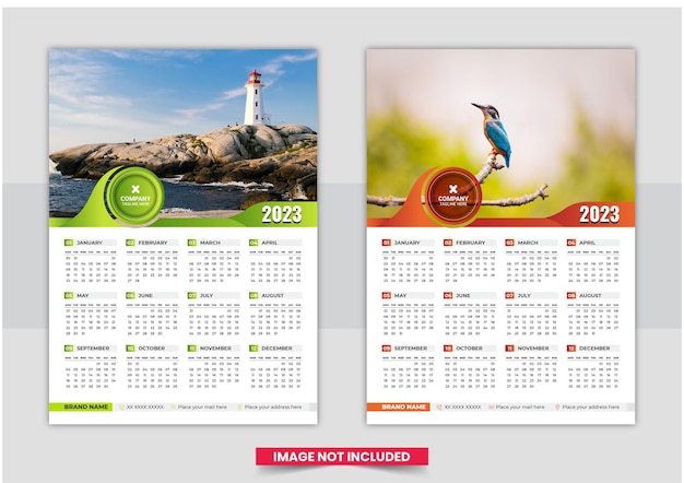 Wandkalender sjabloon 2023