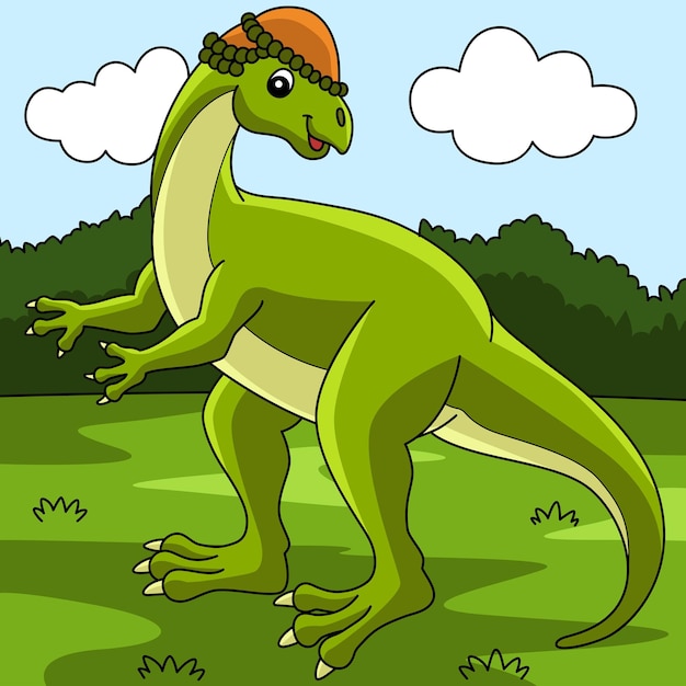 Wannanosaurus Dinosaur Animal Colored Cartoon