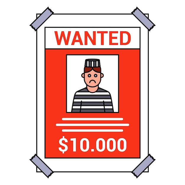 A wanted criminal is wanted reward for the capture of a bandit