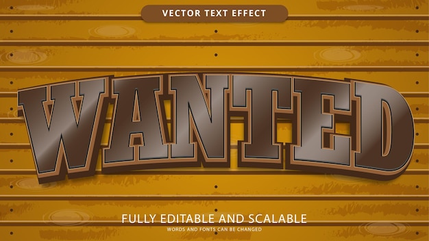 Wanted text effect editable eps file