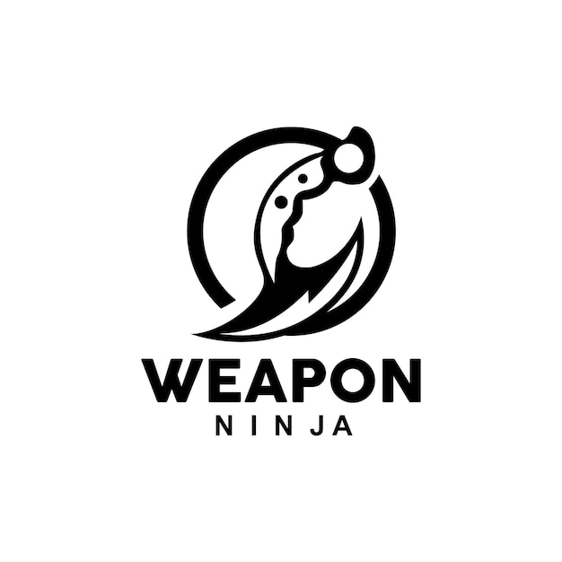 Wapen Logo Traditionele Wapen Karambit Vector Ninja Vechten Tool Eenvoudig Ontwerp Symbool Pictogram Illustratie