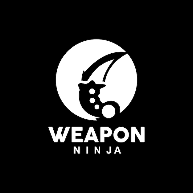 Vector wapen logo traditionele wapen karambit vector ninja vechten tool eenvoudig ontwerp symbool pictogram illustratie