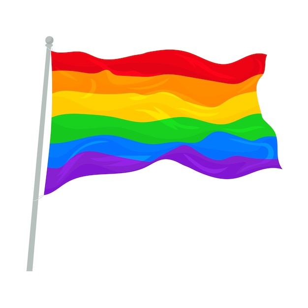 Vector wapperende regenboog lgbt-vlag