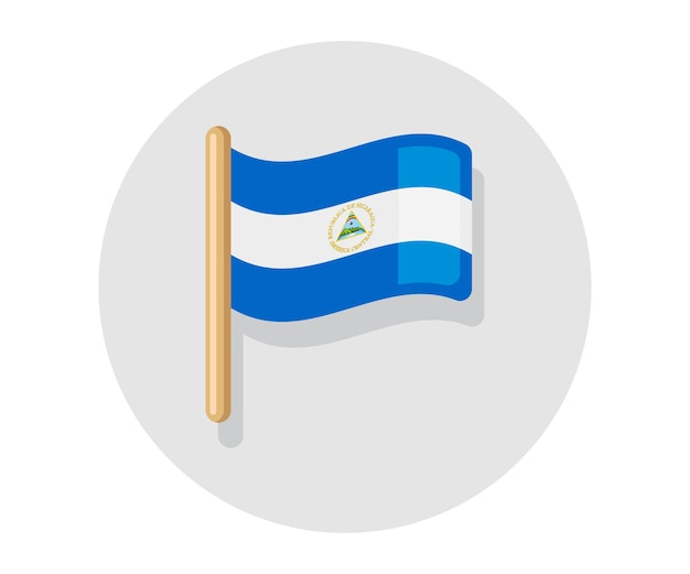 Wapperende vector Nicaragua vlag