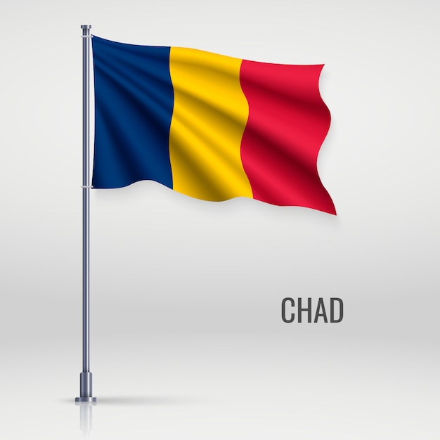 Wapperende vlag op vlaggenmast