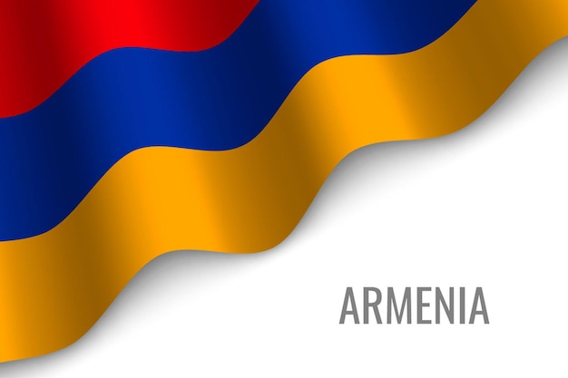 Wapperende vlag van armenië