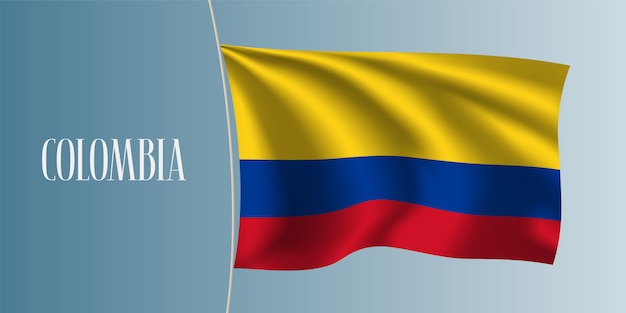 Wapperende vlag van colombia