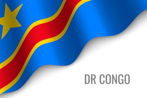 Wapperende vlag van dr congo