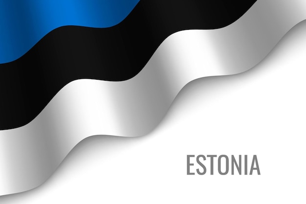 Wapperende vlag van estland