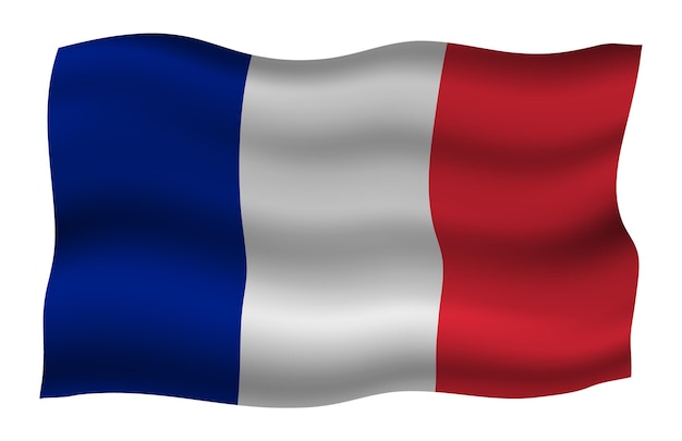 Wapperende vlag van Frankrijk