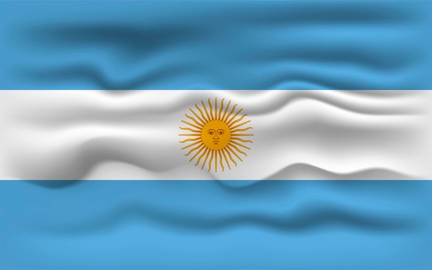 Wapperende vlag van het land Argentinië Vector illustratie