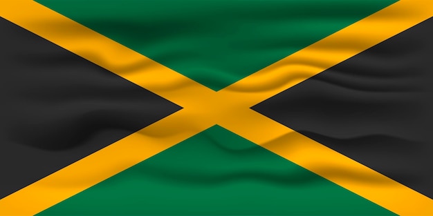 Wapperende vlag van het land Jamaica Vector illustratie