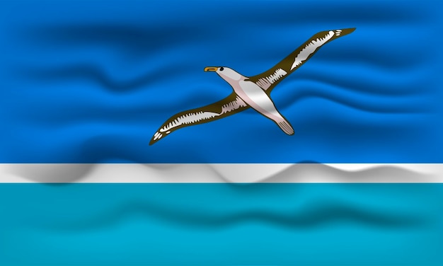 Wapperende vlag van het land Midway Atoll Vector illustratie