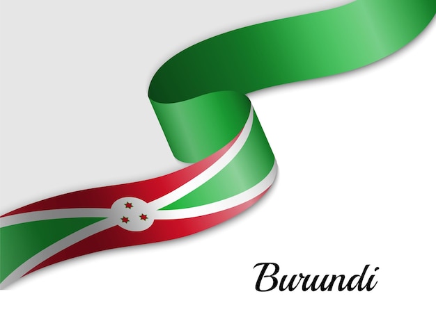 Wapperende vlag van het lint van Burundi