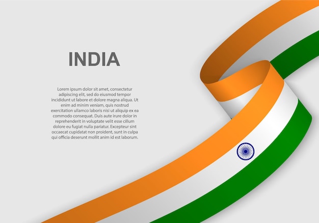 Wapperende vlag van India.