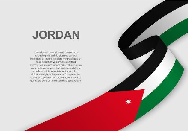 Wapperende vlag van jordanië.