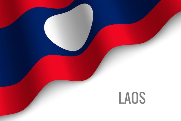 Wapperende vlag van Laos