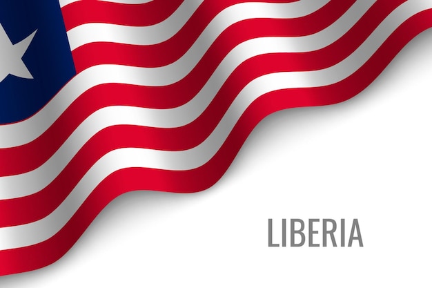 Wapperende vlag van liberia