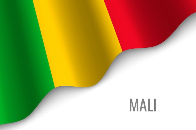 Wapperende vlag van mali