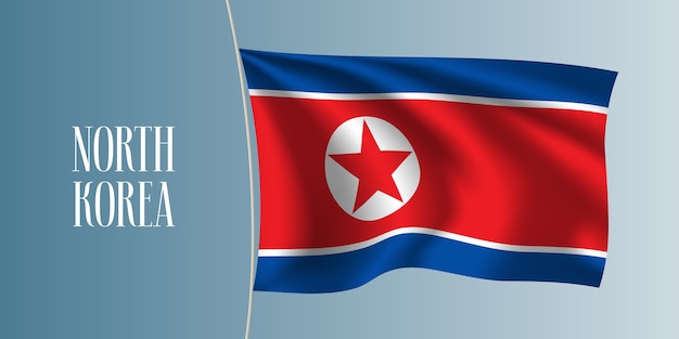 Wapperende vlag van noord-korea