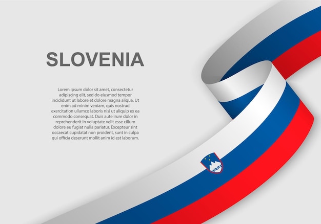 Wapperende vlag van slovenië.