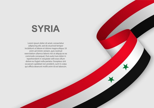 Wapperende vlag van syrië.