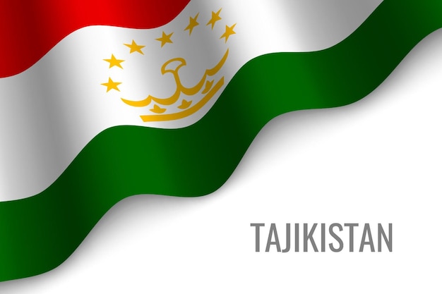 Wapperende vlag van Tadzjikistan