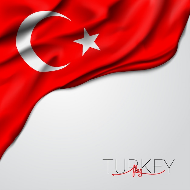 Wapperende vlag van Turkije