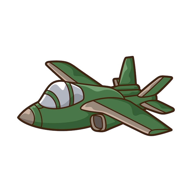 Vector war plane cartoon illustration