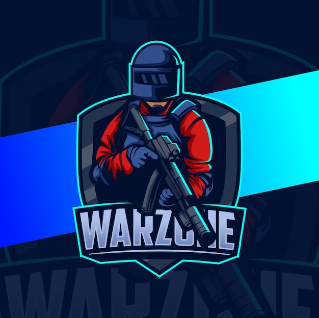 War squad mascot esport logo design