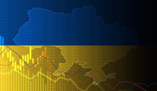 War in ukraine ukraine crisis ukraine and russia military conflict stock market exchange loss trad.