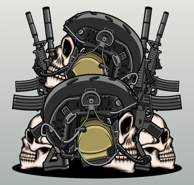 War warrior skull head.