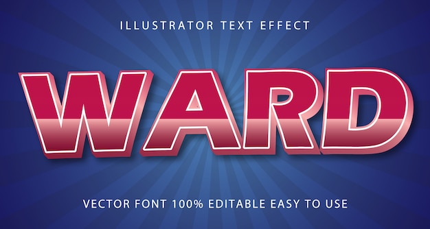 Ward bewerkbaar teksteffect
